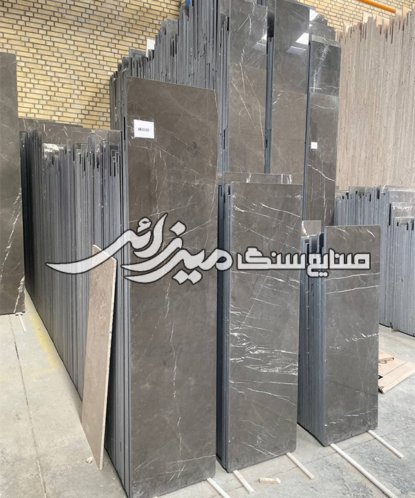 مرمریت لاشتر مشکی با رگه های سفید